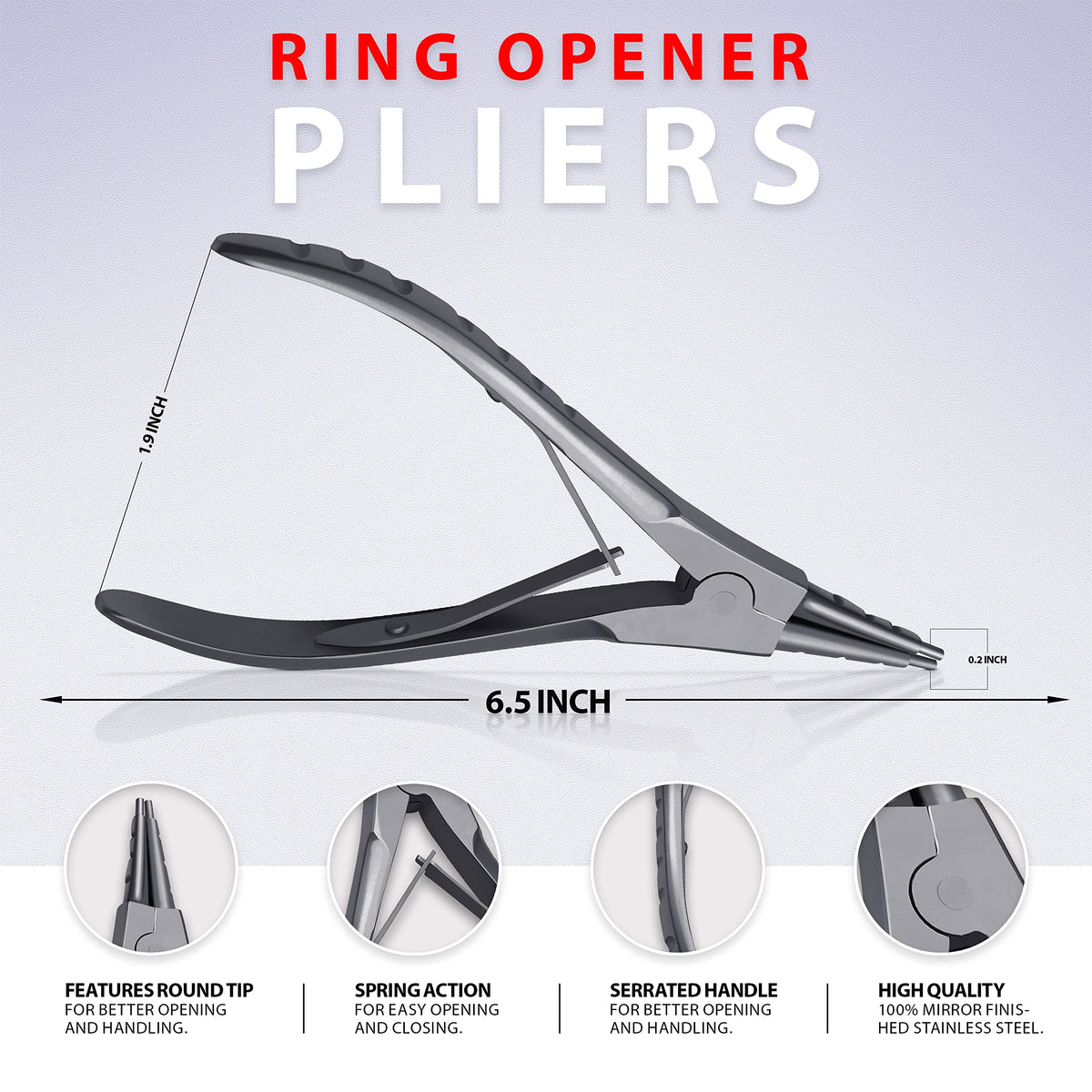 SURGICAL ONLINE close-up of grooved tips protecting ring finish