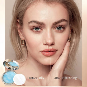 SURORAIN open compact with puff ready for application to set makeup quickly and evenly