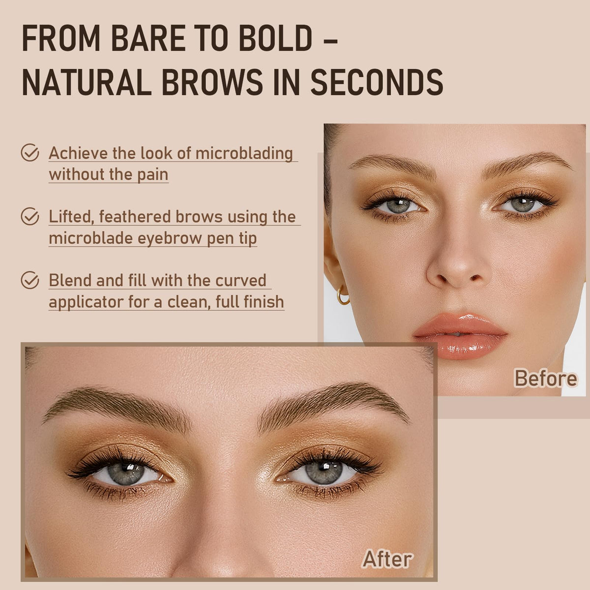 SUSIKEKI 4D brush creating hair-like strokes for natural brows