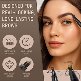 SUSIKEKI before and after brow strokes illustrating realistic effect