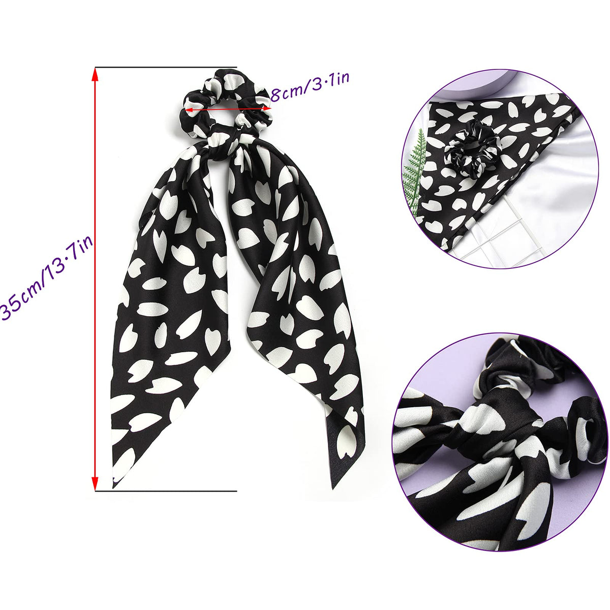 SUSULU scrunchie securing a ponytail for gentle hold and no crease