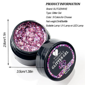 SUTOZMIWE brush tip moving large sequins into place for precise nail art