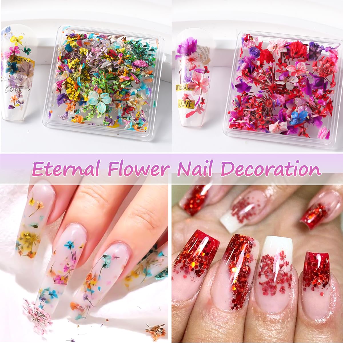 SUTOZMIWE tiny flower embedded in resin charm showing durability and clear encapsulation