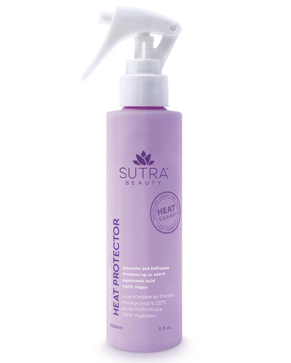 SUTRA front packaging showing protective spray and claims for styling safety