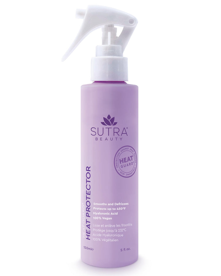 SUTRA front packaging showing protective spray and claims for styling safety