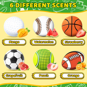 Suyfeifan fruit scent labels and colorful bombs arranged for sensory appeal