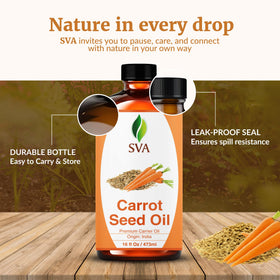 SVA ORGANICS bottle beside a hand to show 16 fl oz size and generous supply