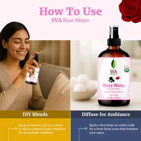 SVA ORGANICS sprayed cushion illustrating fabric freshening and pleasant scent