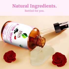 SVA ORGANICS 118ml bottle next to common objects showing compact travel size