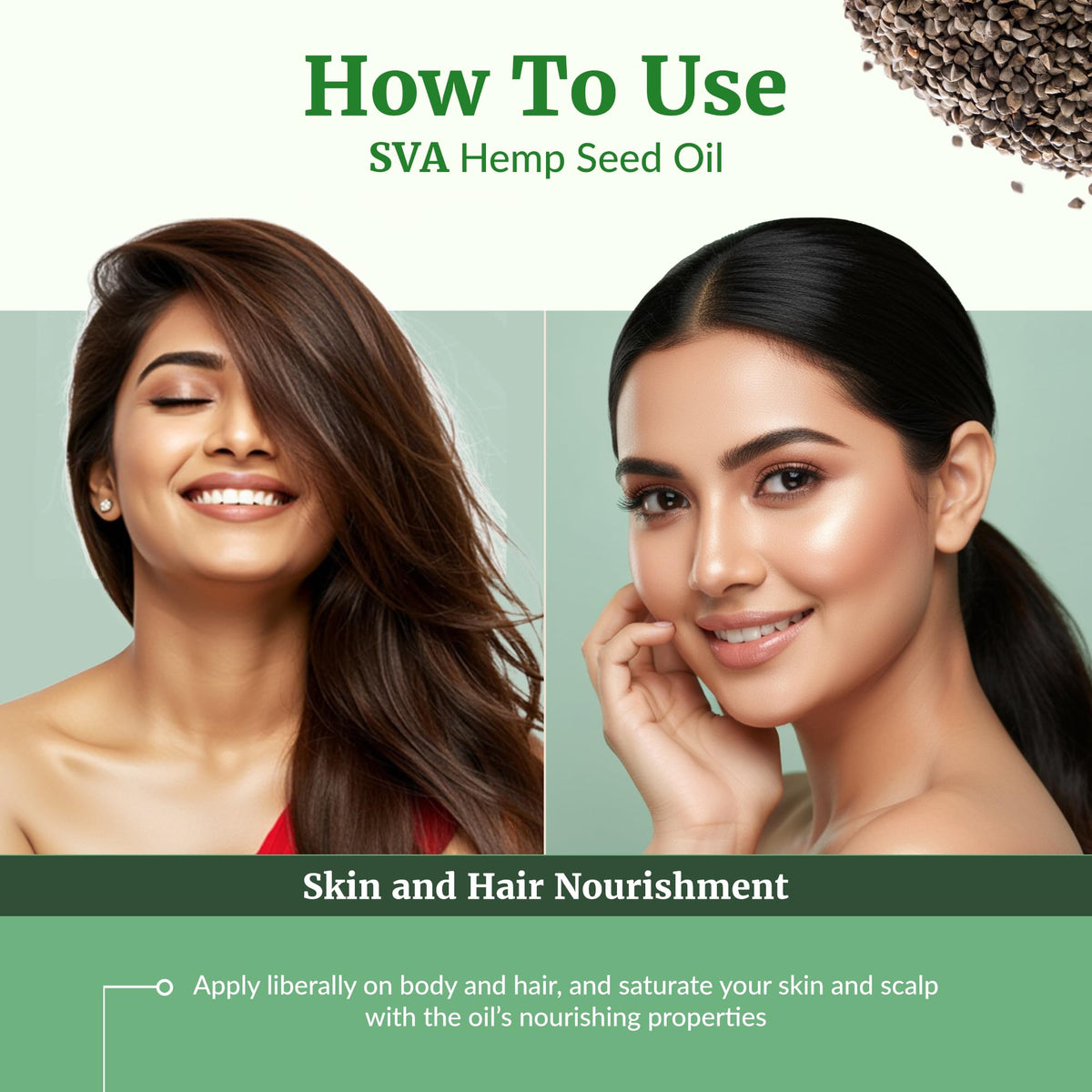 SVA ORGANICS applied to skin showing quick absorption and moisturization benefit