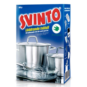 Svinto front packaging showing brand and soap-infused steel wool for effective cleaning