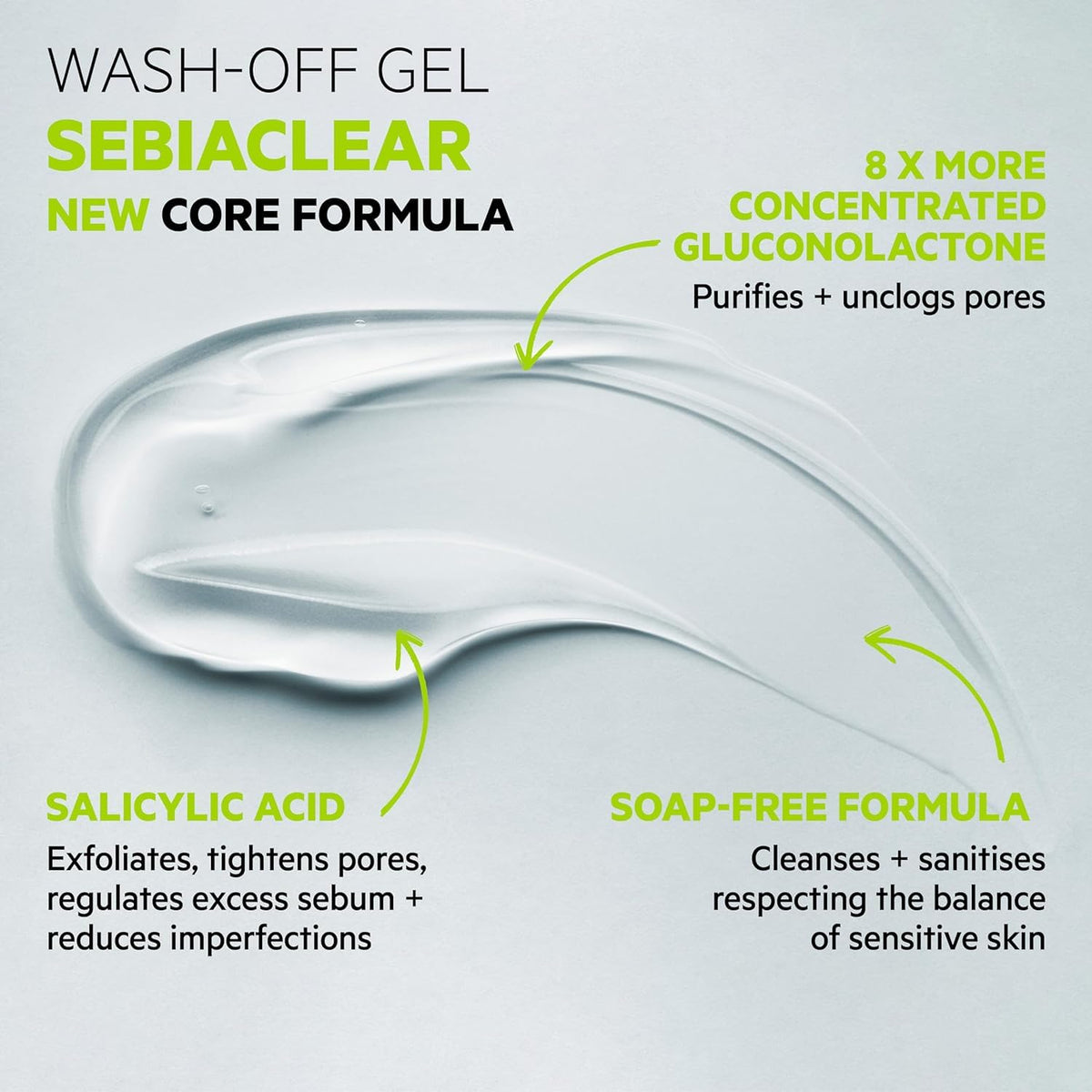 SVR creamy lather close-up on palm, illustrating gentle foam that rinses clean