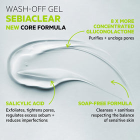 SVR creamy lather close-up on palm, illustrating gentle foam that rinses clean
