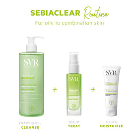 SVR product placed in bathroom setting, suggesting daily routine compatibility