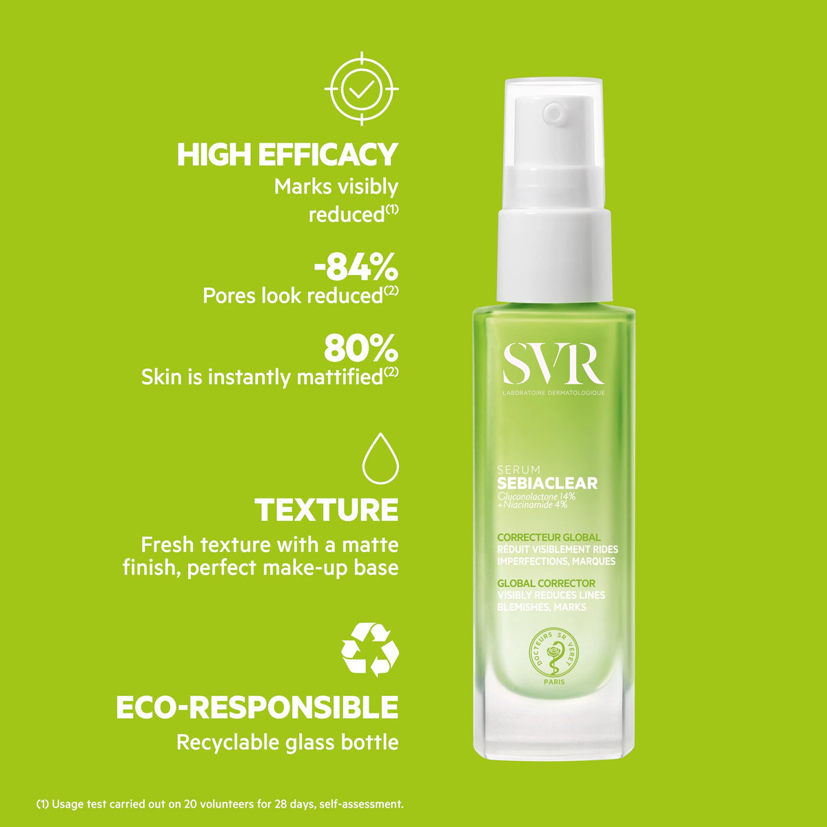SVR Sebiaclear on hand application demonstrating easy absorption benefit