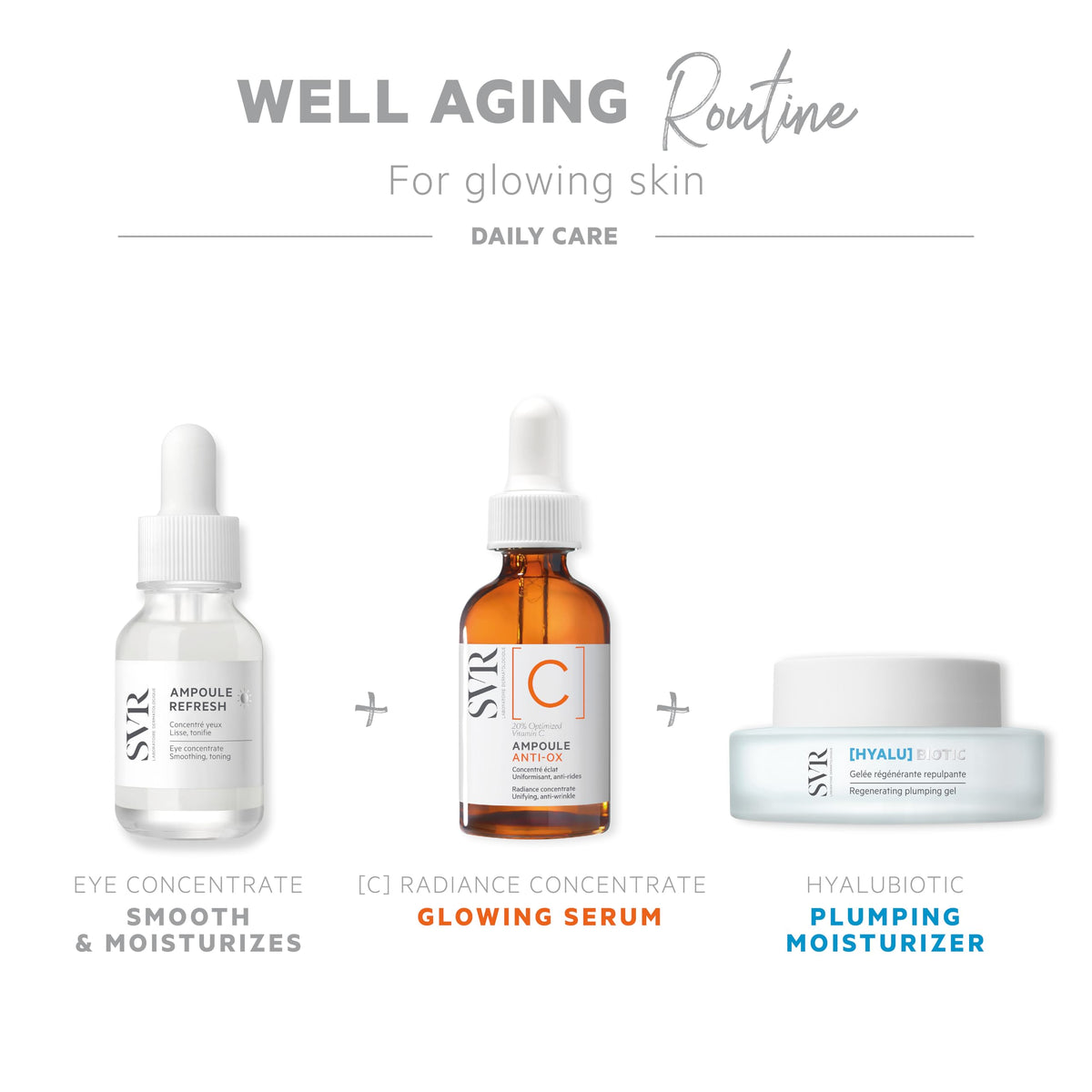 SVR serum on bathroom counter, lifestyle shot suggesting daily skincare ritual