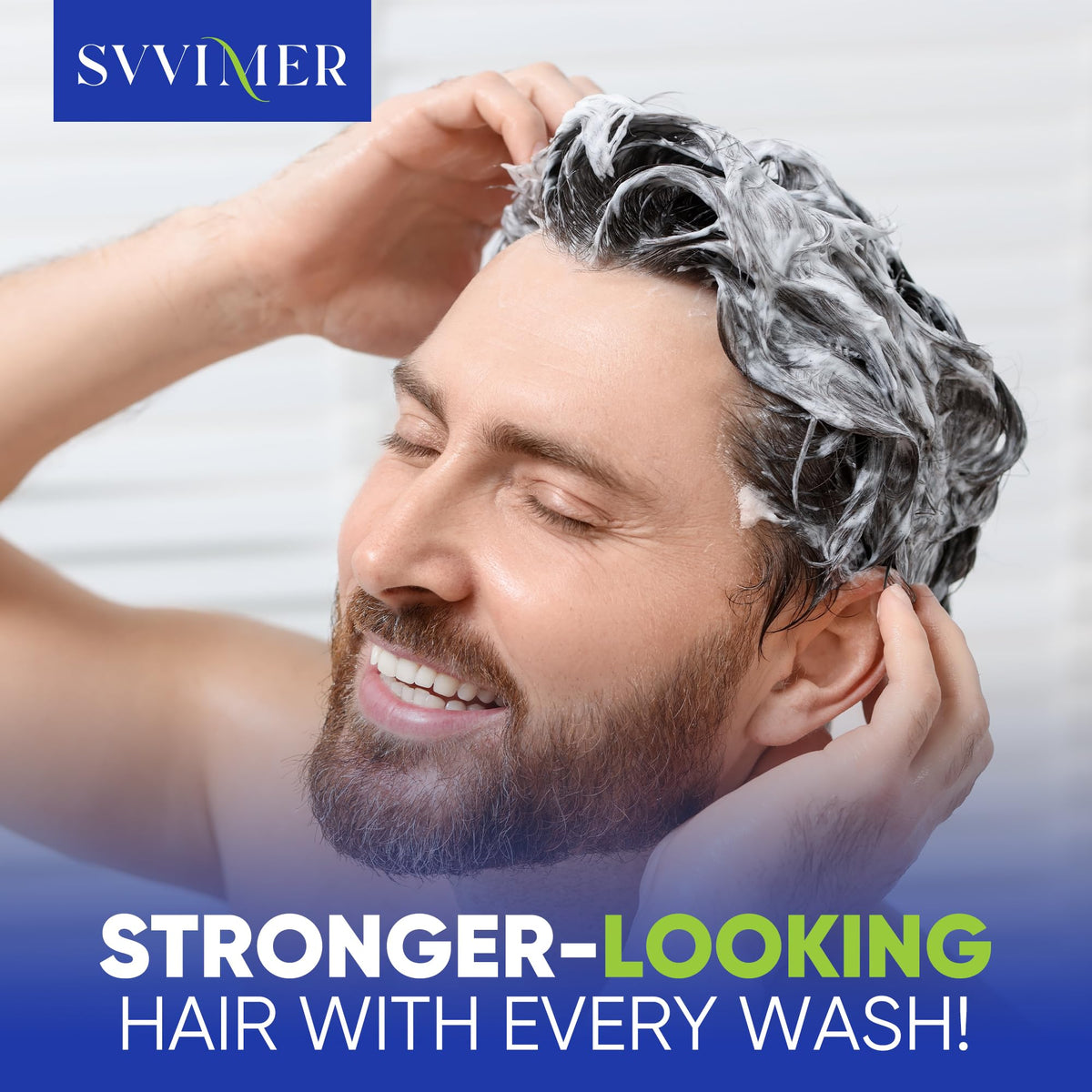svvimer after-wash hair volume showing fuller-looking hair and texture