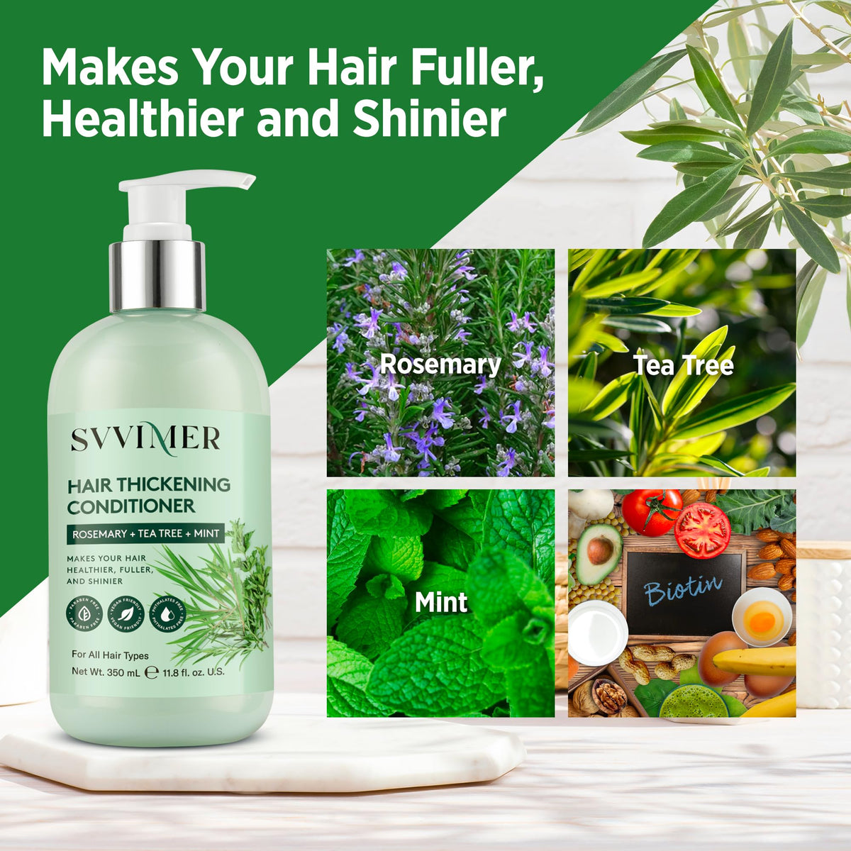 Svvimer conditioner cream on spoon showing moisturizing and smoothing benefit