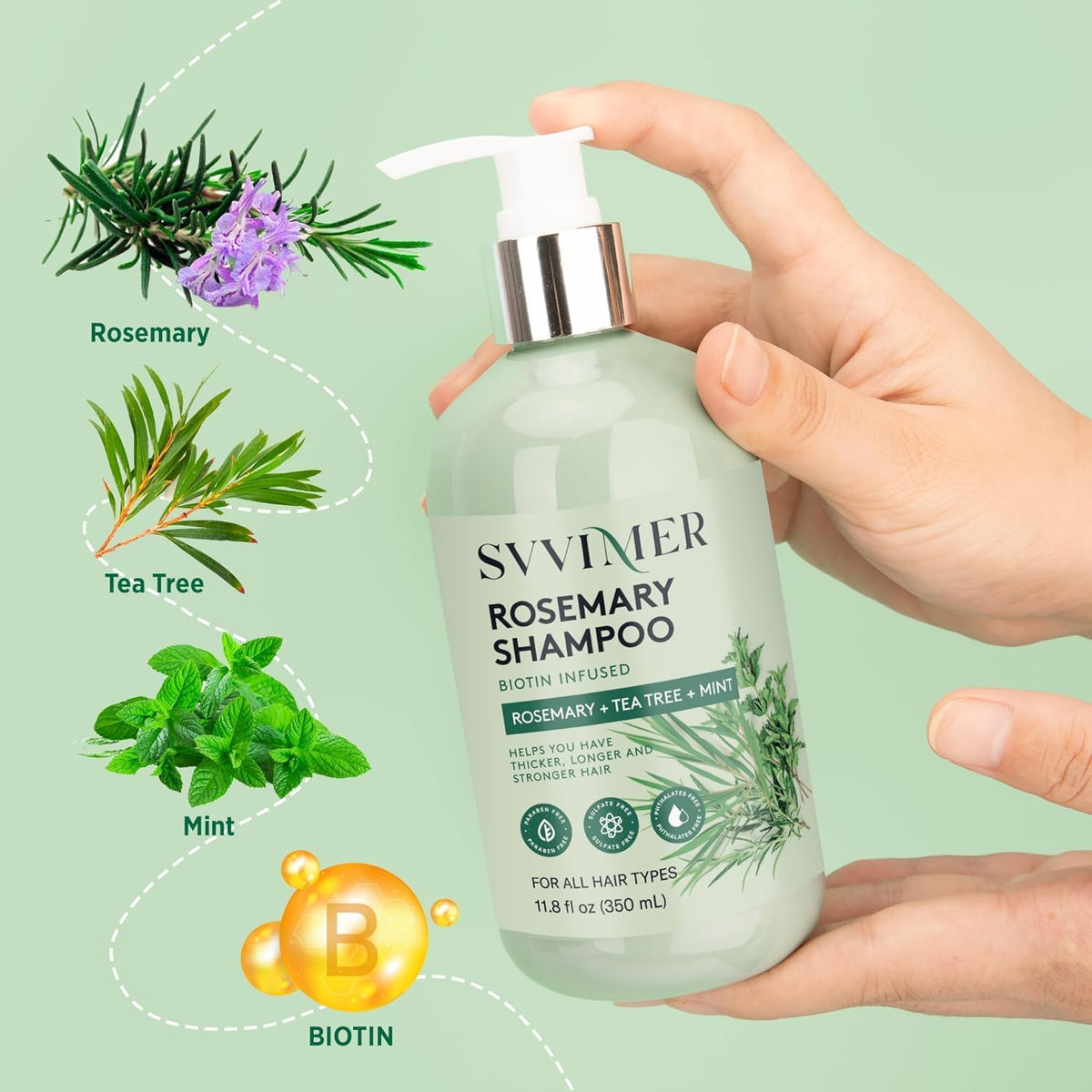 Svvimer shampoo foam texture close-up demonstrating gentle lathering benefit