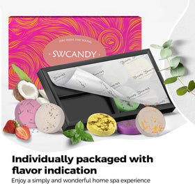 SWCANDY tablet dissolving under warm water showing quick clean dissolve