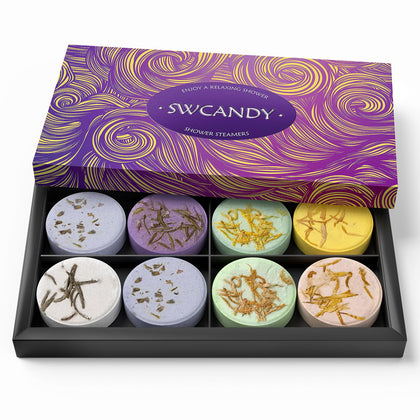 SWCANDY front packaging showing gift-ready box and scent variety benefit