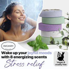 SWCANDY eight scent tablets arranged to show variety and mood options
