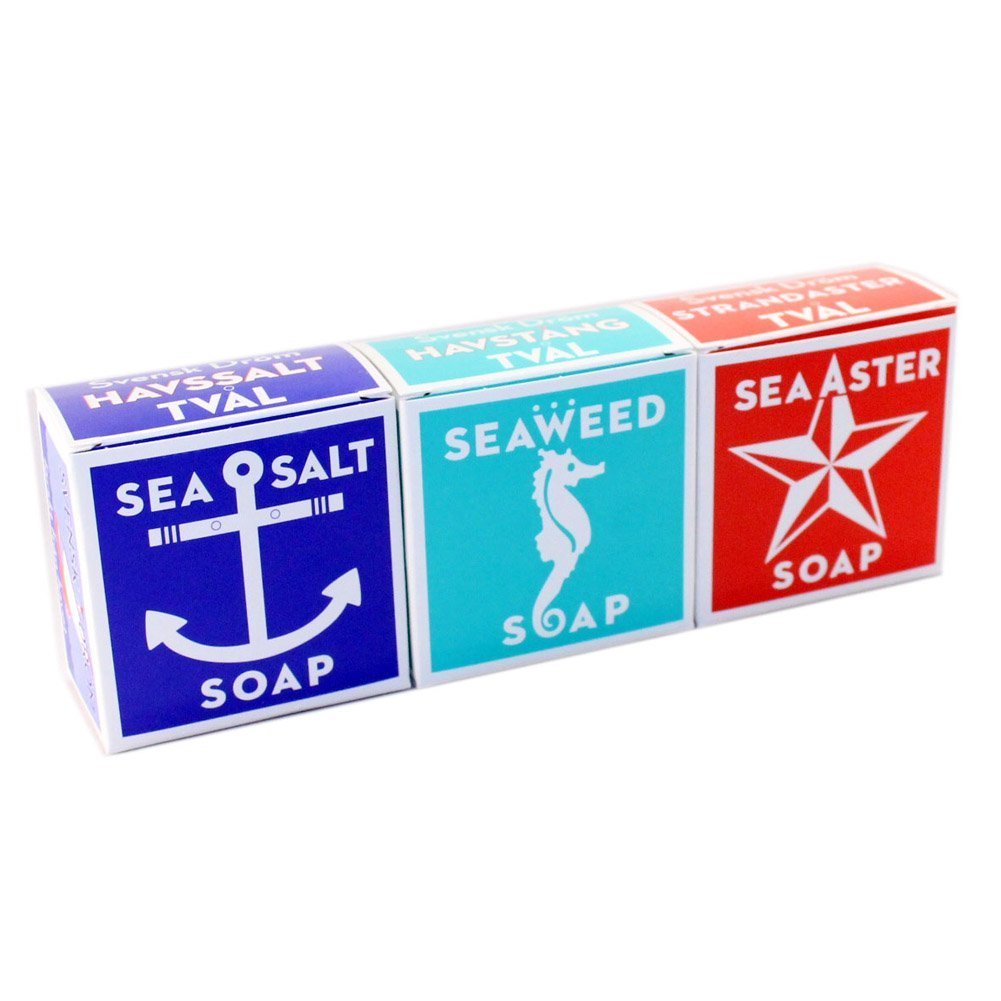 Swedish Dream front packaging showing all three soap bars and brand benefit