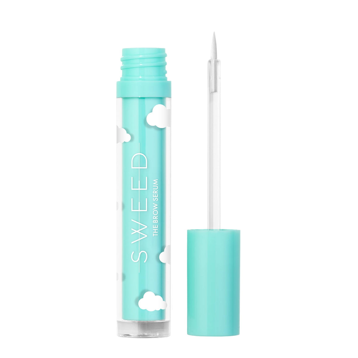 SWEED brow serum on bathroom counter in lifestyle scene illustrating nightly routine fit