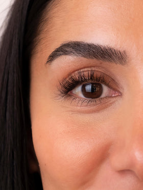 SWEED brow serum applied along eyebrow demonstrating targeted placement and neat finish