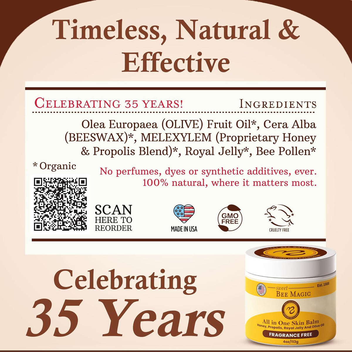 Sweet Bee Naturals applying balm to hands for immediate moisturizing benefit