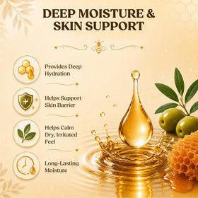 Sweet Bee Naturals label close-up listing natural ingredients and transparent sourcing benefit