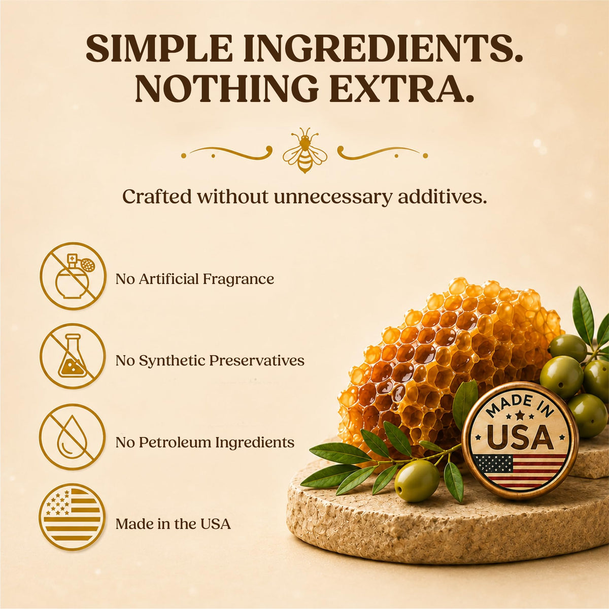 Sweet Bee Naturals artisan small-batch crafting scene highlighting handcrafted quality benefit