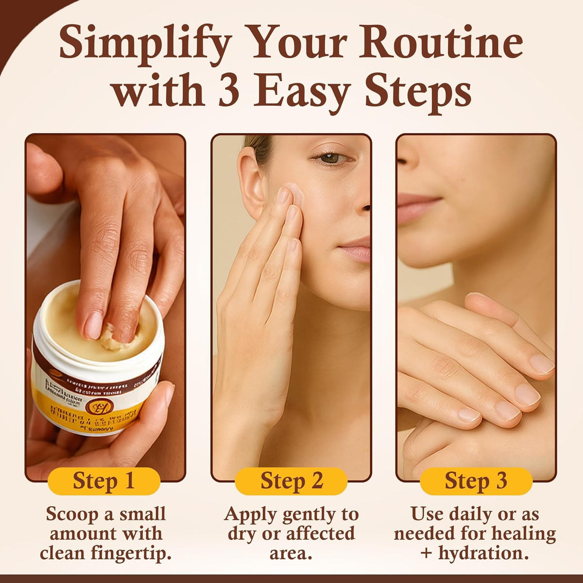 Sweet Bee Naturals close-up texture of balm showing creamy, meltable benefit