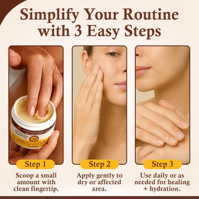 Sweet Bee Naturals close-up texture of balm showing creamy, meltable benefit