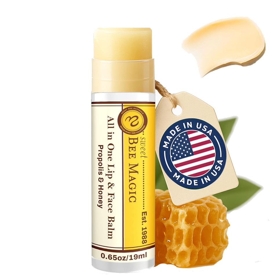 Sweet Bee Naturals front packaging showing organic beeswax benefits
