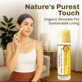 Sweet Bee Naturals cap and label detail showing clean organic branding