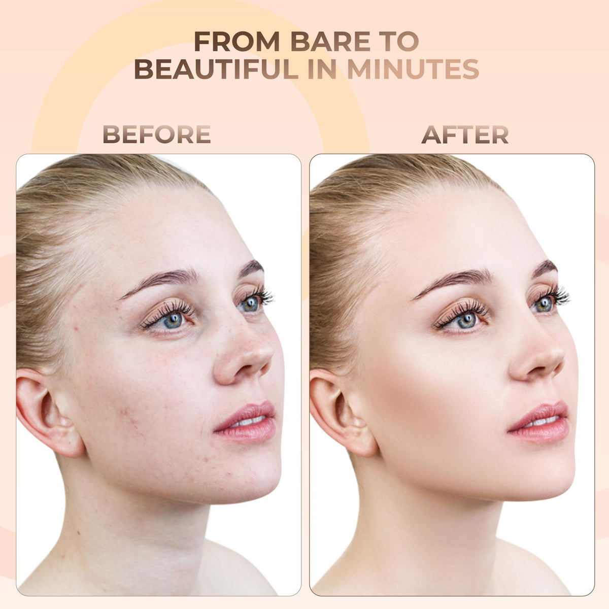 Sweet Face Minerals kabuki brush applying foundation for seamless, natural-looking coverage