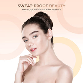 Sweet Face Minerals model applying makeup to warm skin tone showing natural results