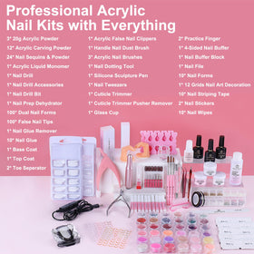 SWEET TREND acrylic powders and glitter selection for diverse nail finishes