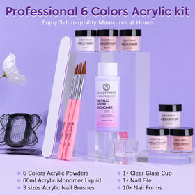 SWEET TREND six acrylic powder colors arranged to inspire creative looks