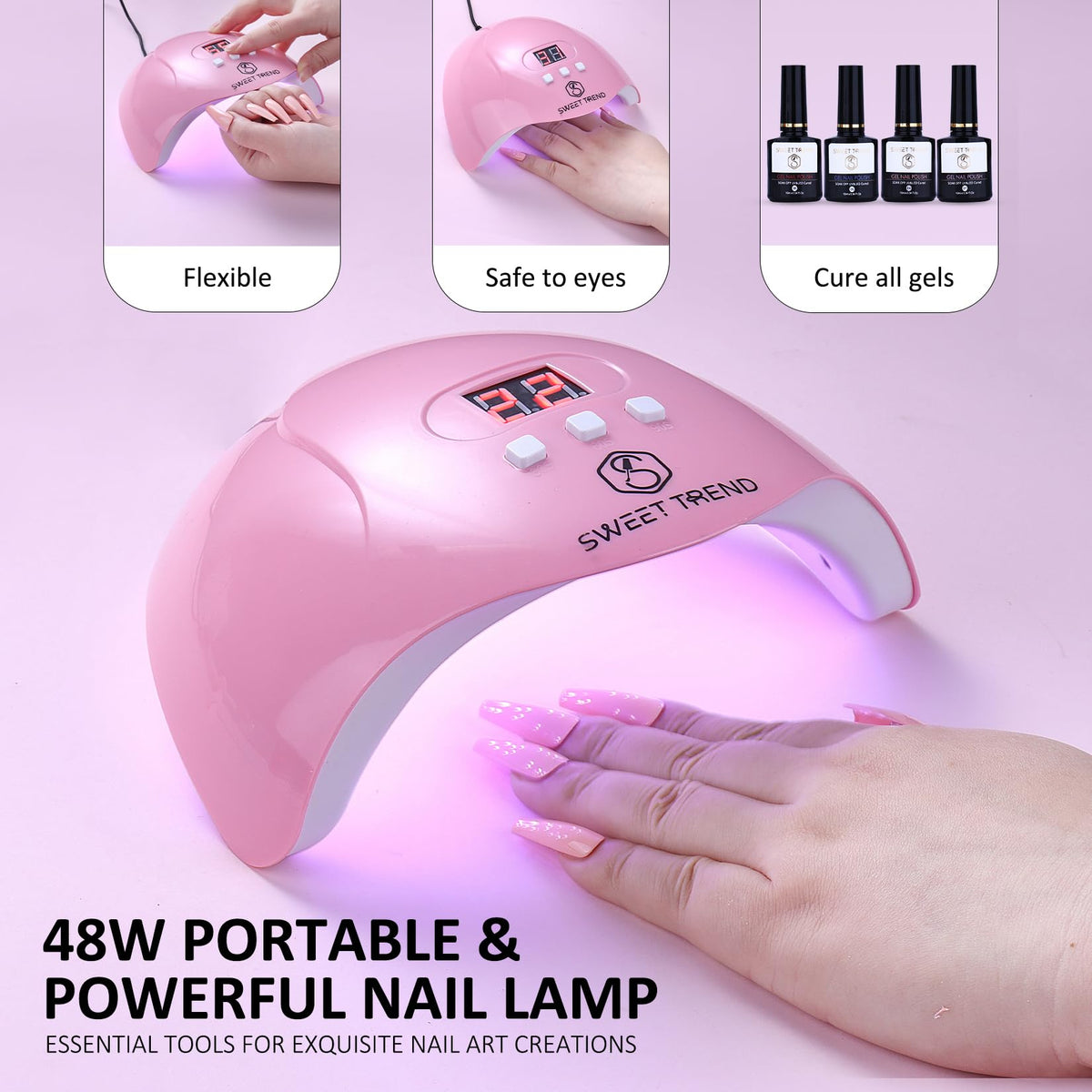 SWEET TREND colorful sequins and carving powders for creative nail decoration