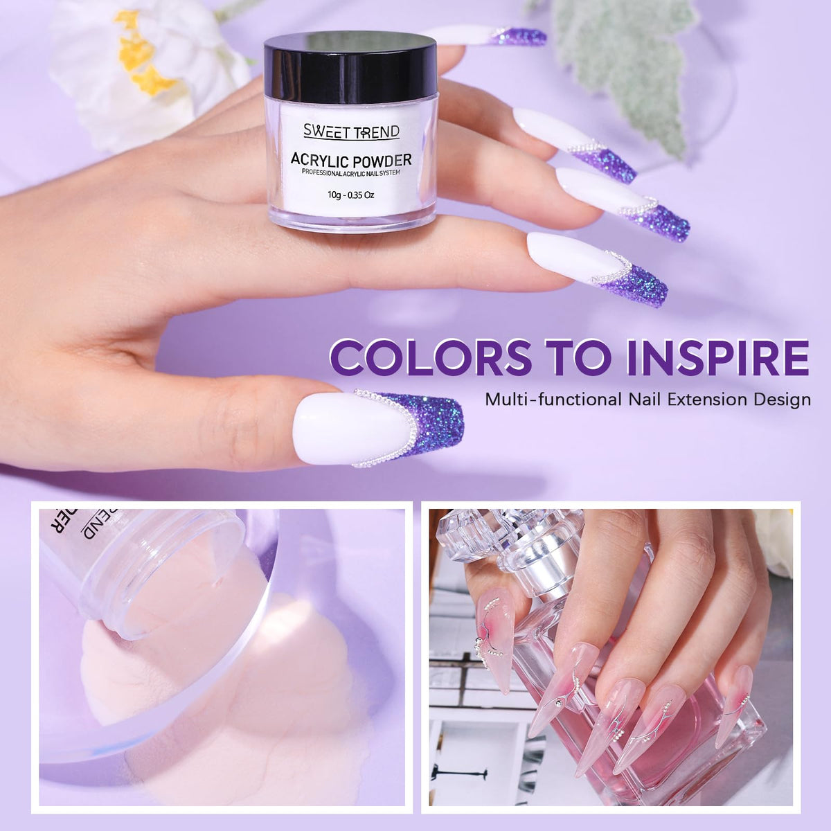 SWEET TREND lifestyle scene of at-home manicure encouraging creativity