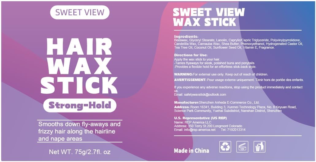 SWEET VIEW two wax sticks boxed as a styling duo for touch-ups