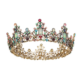 SWEETV front view crown showing regal silhouette and instant bridal impact