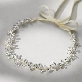 SWEETV headband with veil styling illustrating easy layering with bridal veils and combs
