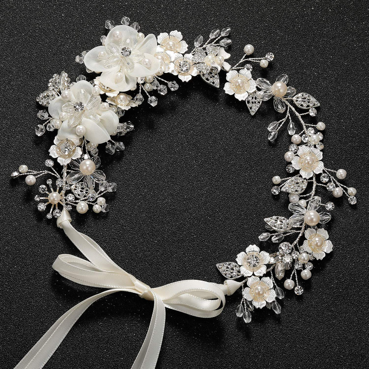 SWEETV in-use flower girl style showing how the headpiece complements dresses
