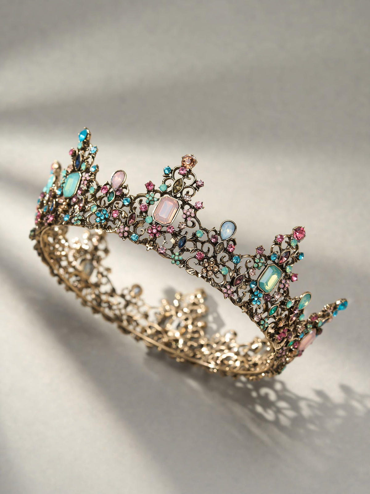 SWEETV crown worn in wedding hair showing elegant finishing touch