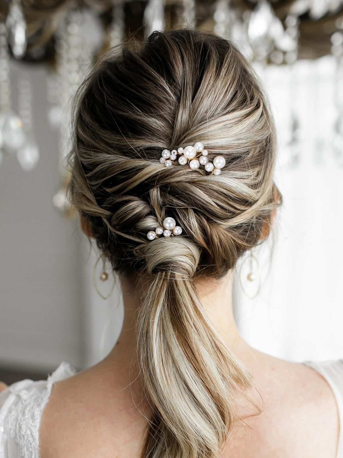 SWEETV side profile on bride showing facial framing benefit