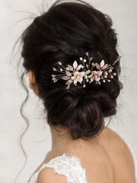 SWEETV comb placed in styled hair showing secure hold and elegant finish