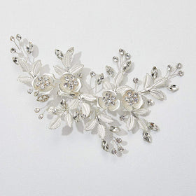 SWEETV silver rhinestone comb front view showing elegant design and wearable sparkle